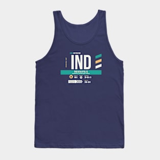 Indianapolis (IND) Airport Code Baggage Tag Tank Top